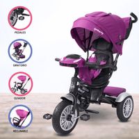 Triciclo Guiador Reversible para Niño «ZOE»  Pink