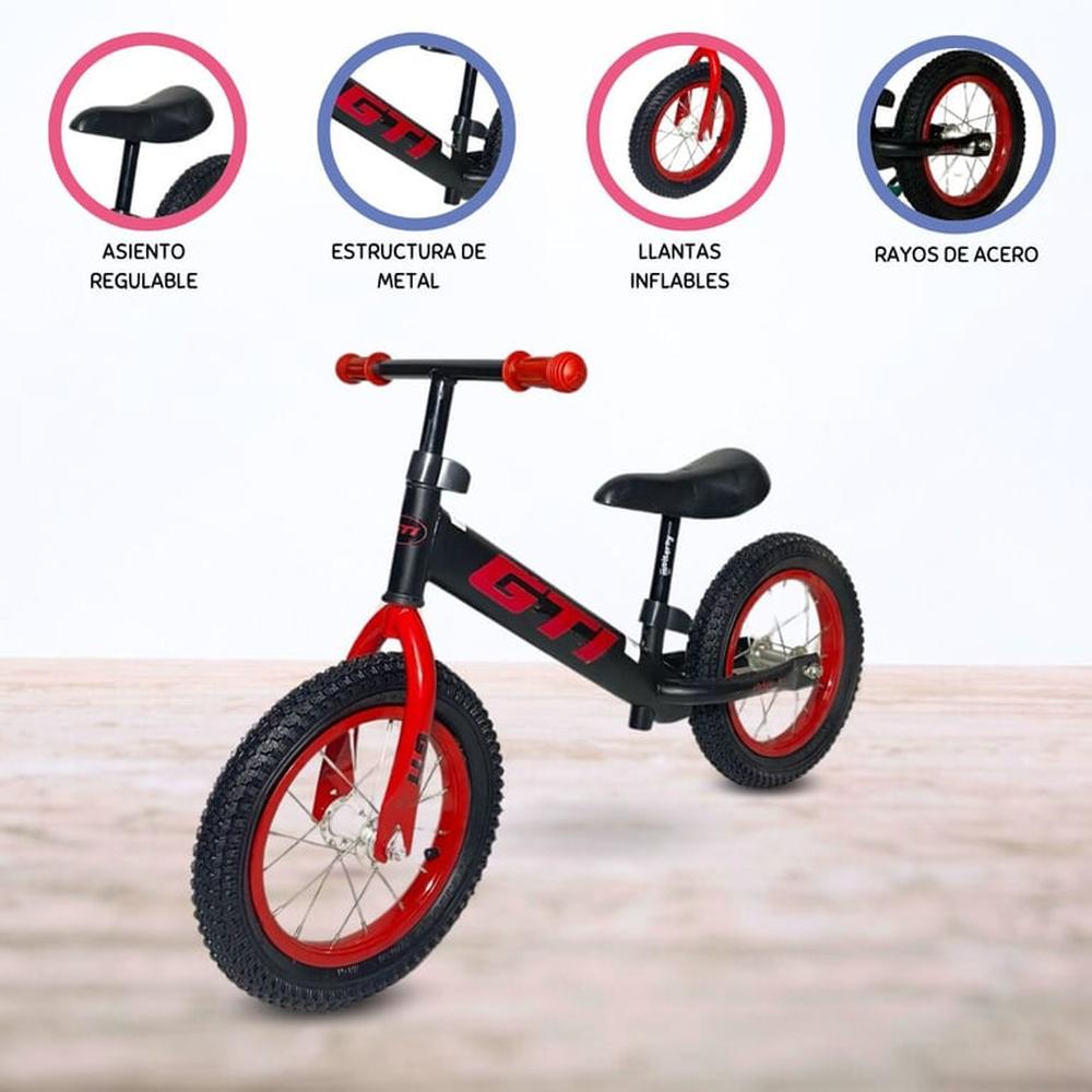Bicicleta de Balance para Niños «GTI» Red