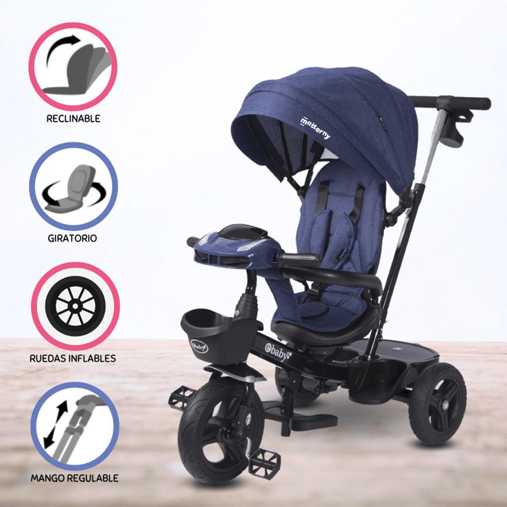 Triciclo guiador EBABY ARIA USB BLUE