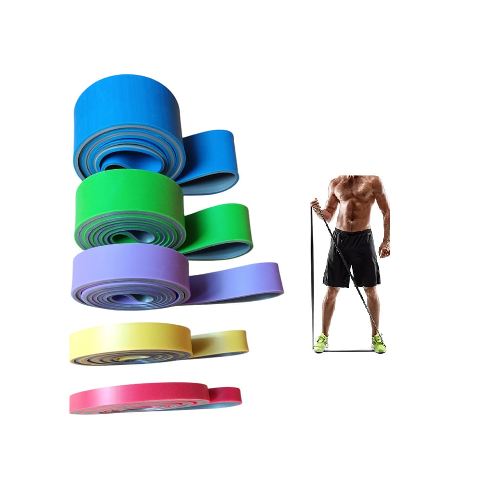 Set De 5 Bandas De Resistencia Bandas Elásticas Crossfit Gym
