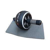 Rueda Abdominales Abs Wheel Antideslizante No Ruidos Blanco con Negro