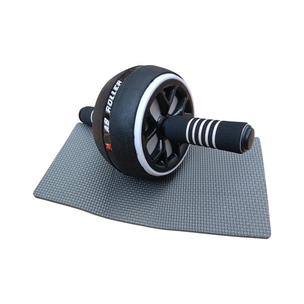 Rueda Abdominales Abs Wheel Antideslizante No Ruidos Blanco con Negro