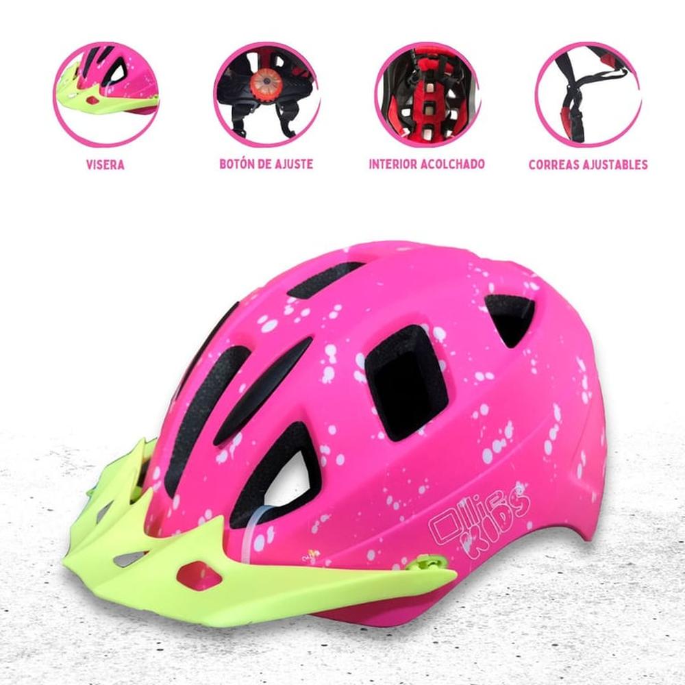 Casco Protector Regulable Para Niño »AERODINAMICO» Pink