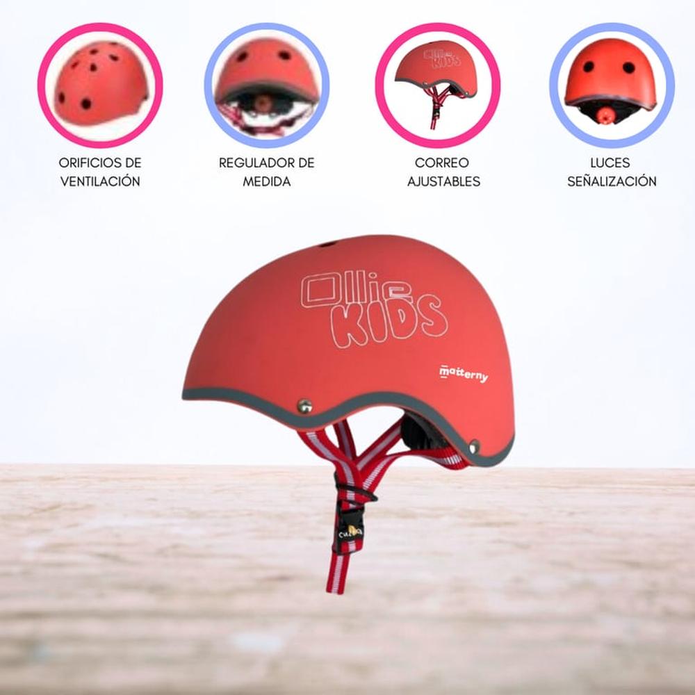 Casco Protector Regulable Para Niños «S Ollie Kids» Red