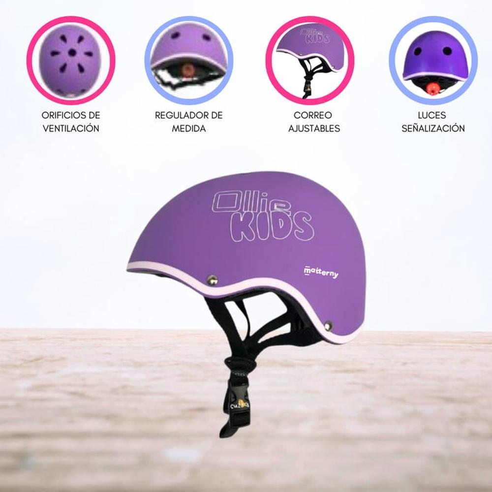 Casco Protector Regulable Para Niños «S Ollie Kids» Purple
