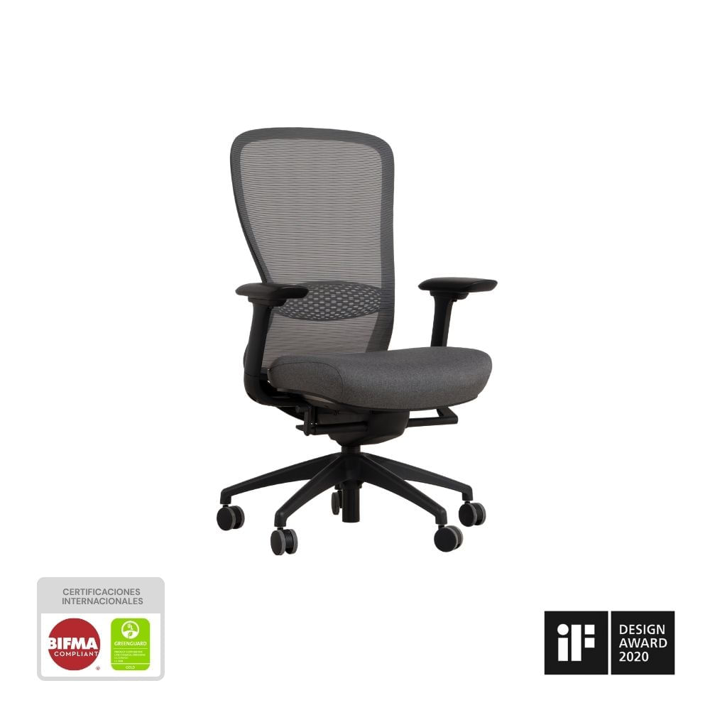Silla De Oficina Ergonómica Giratoria Nihmo 5 New Operativa Negro