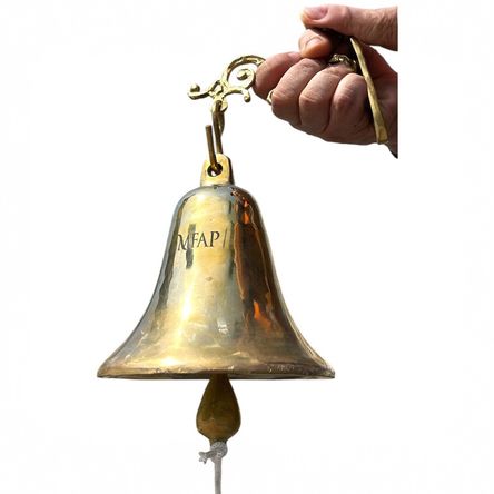 Pack Campana Colgador Bronce Fundido Hercules 17cm PCBFH17