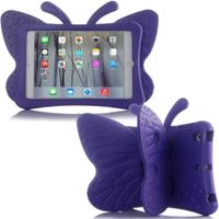 Funda de Goma con Diseño Mariposa para IPAD 10,2"" 8va generacion MORADO