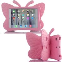 Funda de Goma con Diseño Mariposa para IPAD 10,2"" 8va generacion ROSADO