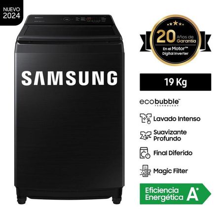 Lavadora Automática Samsung WA19CG6441BVPE 19K Negro