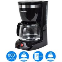 Cafetera negra daewoo dcm-1859 1.25l 12 tazas