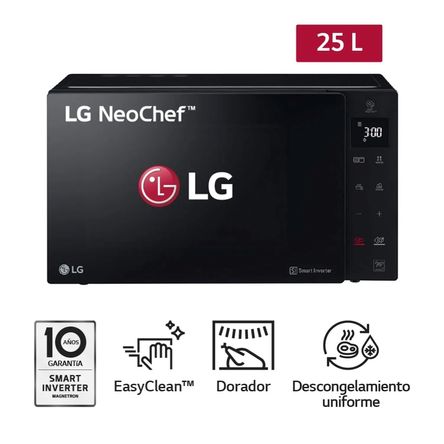 Horno Microondas con Dorador LG MH6536GIS 25Lts