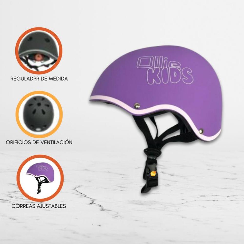 Casco Protector Regulable Para Niño »XS OLLIE KIDS» Purple