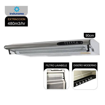 Campana Extractora 3 Velocidades 90 Cm Indurama Cei-902Crp