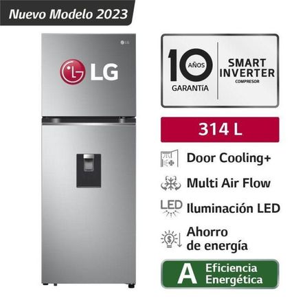 Refrigeradora LG 314LT GT31WPP Plateada Door Cooling Top Freezer