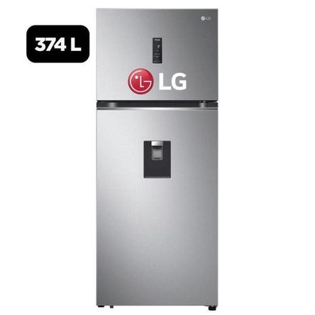 Refrigeradora LG 374L GT37SGP Plateada