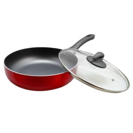 Sartén Oster® Antiadherente 3.3L con Tapa HERSCHER Rojo 92325 02