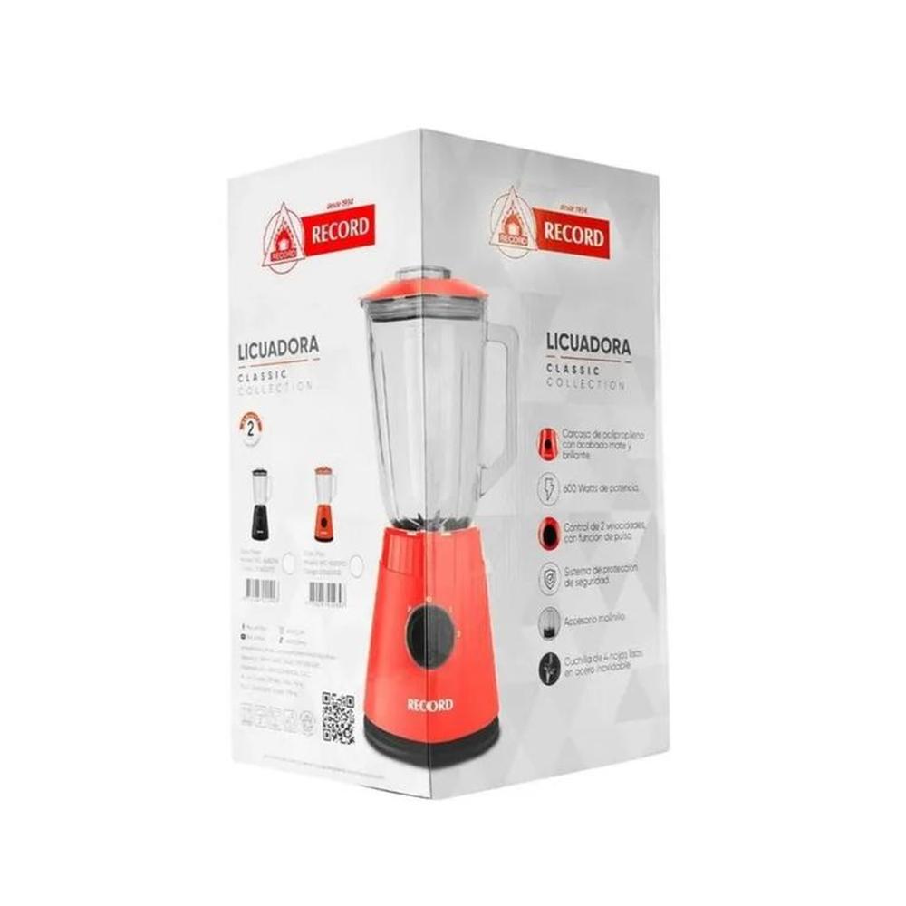 Licuadora Record 2 Volcidades Rojo 600w Rec-BL822RO Licuadora Record 2 Volcidades Rojo 600w Rec-BL822RO