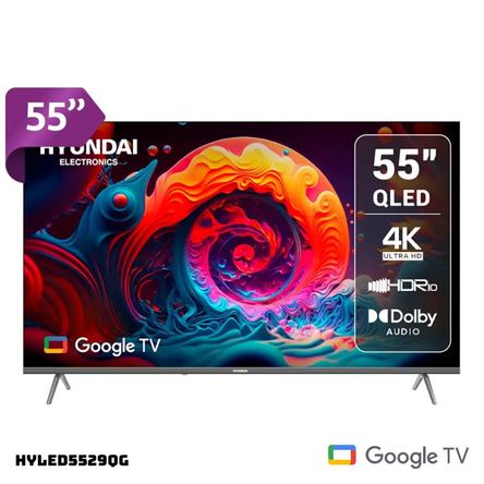 TELEVISOR HYUNDAI 55 QLED SMART TV GOOGLE TV 4K UHD HYLED5529QG TELEVISOR HYUNDAI 55 QLED SMART TV GOOGLE TV 4K UHD HYLED5529QG
