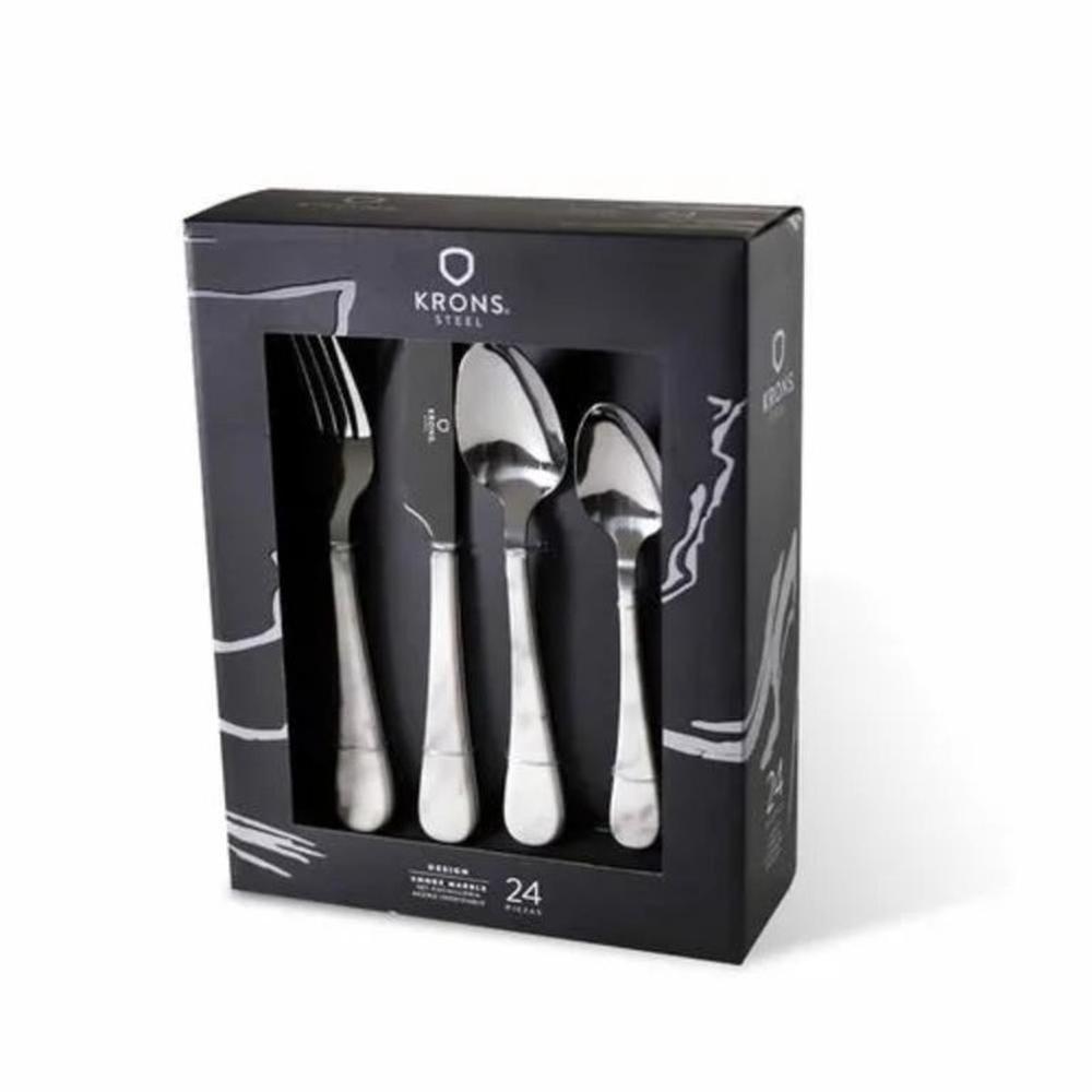 Set Cubiertos X 24 Pz Smoke Marble 10286511