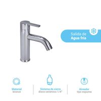 Llave para Lavatorio Baja Buzios Lever Cromada