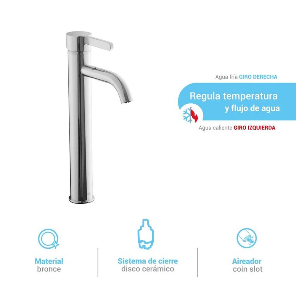 Monocomando para lavatorio alta cartagena cromado Italgrif