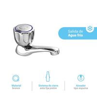 LLAVE PARA LAVATORIO VALLARTA CROMADO ITALGRIF