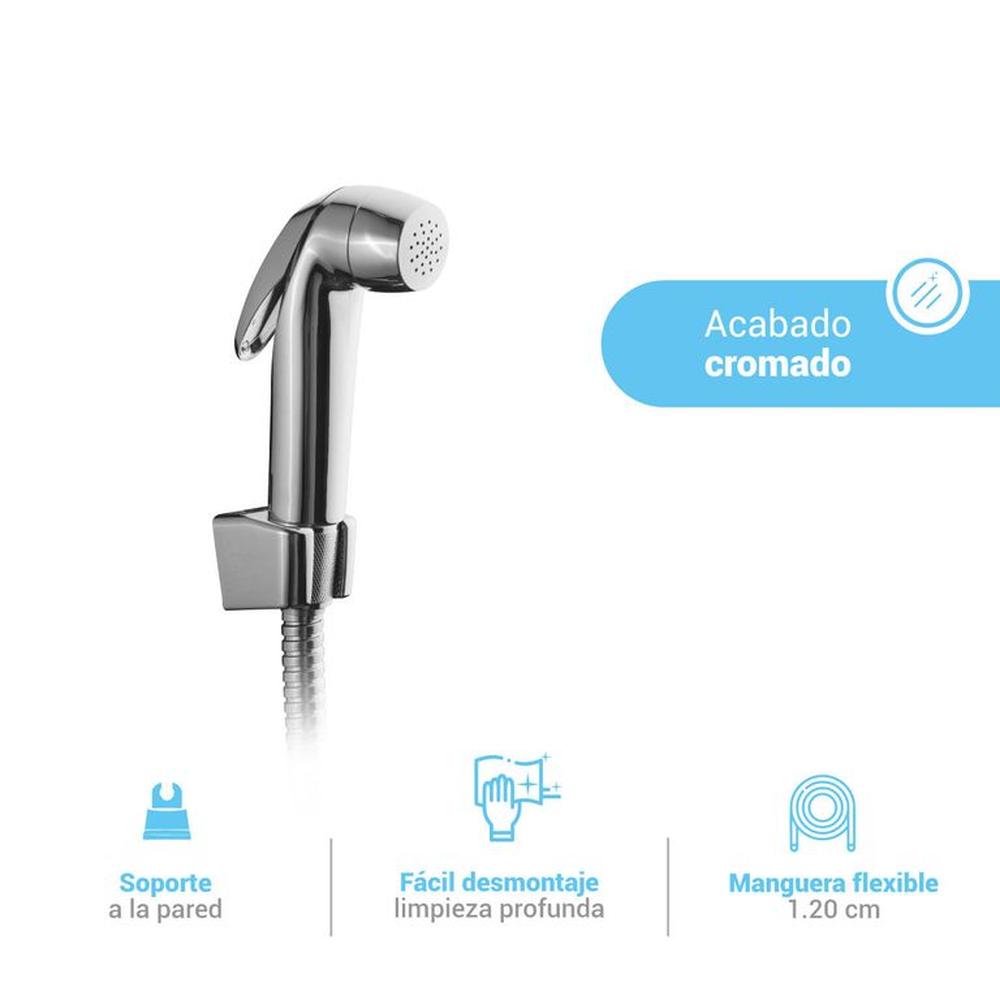 Duchita bidet cromada con manguera reforzada Italgrif
