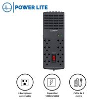 Regulador de Voltaje Automático Power Lite QUASAR 1300VA/650W 8 Salidas