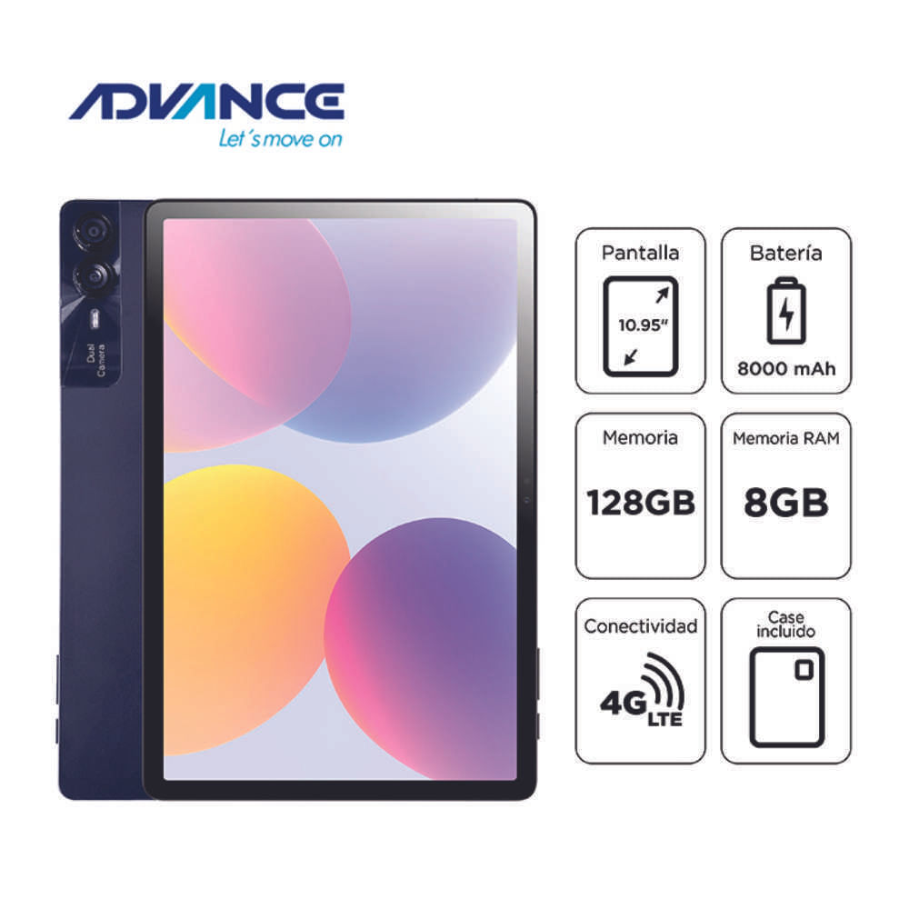 Tablet Advance NovaPad NP6070, 10.95"" IPS 1920*1200, 8GB RAM, 128GB, Android 14 , 4G LTE
