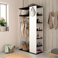 CLOSET ORGANIZADOR VENUS BLANCO Y NEGRO NACION MUEBLES
