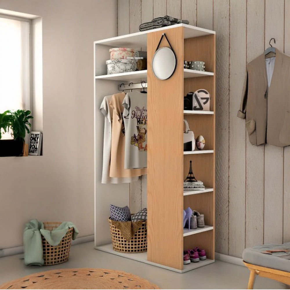 CLOSET ORGANIZADOR VENUS NACION MUEBLES BLANCO Y ROBLE