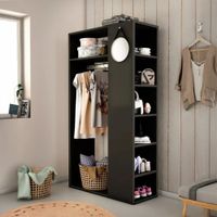 CLOSET ORGANIZADOR VENUS BLANCO Y MADERA CLARA NACIÓN MUEBLES