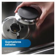 Cocina de Pie Midea 4 Hornillas Negra