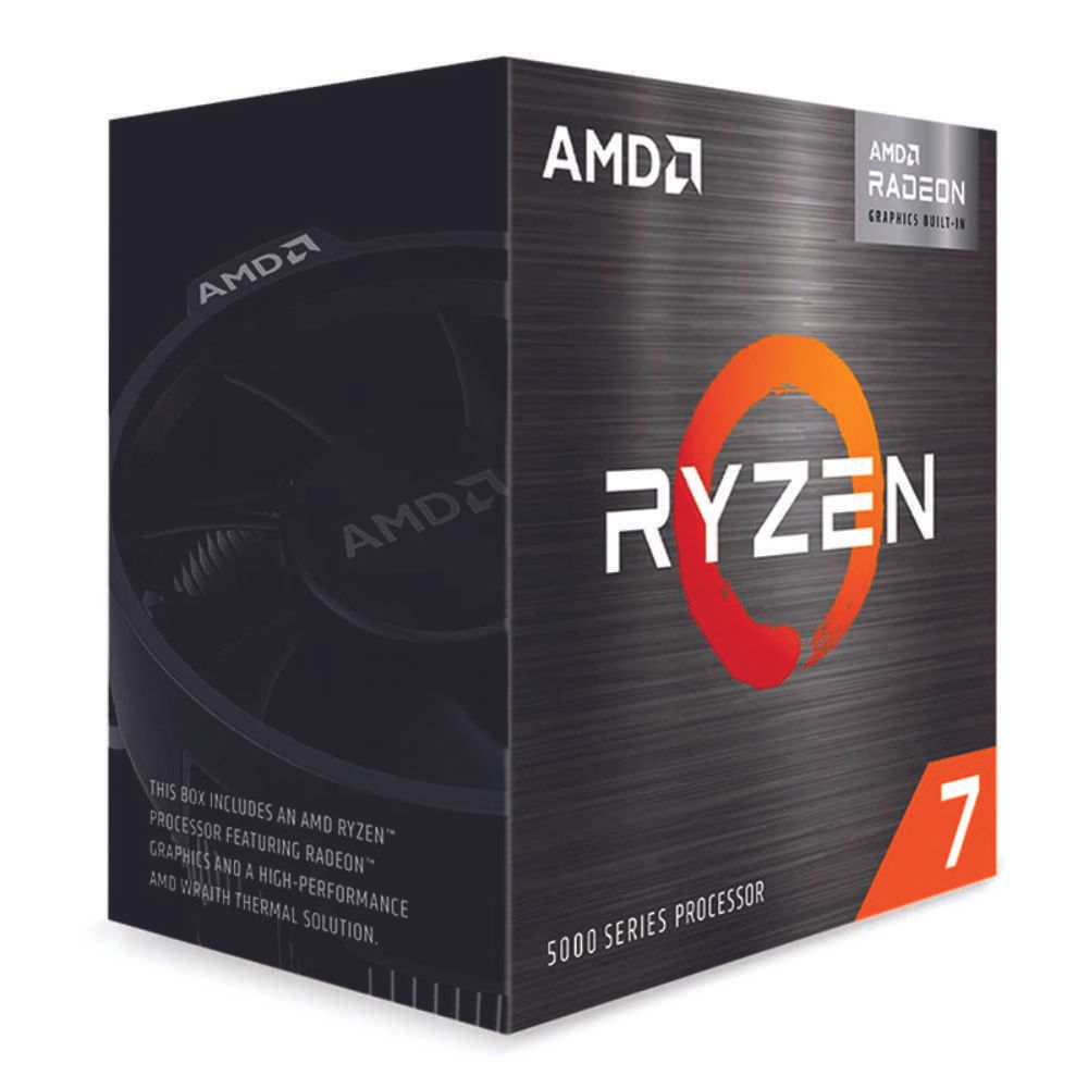 Procesador AMD Ryzen 7 5700G, 3.80 / 4.60GHz, 16MB L3, 8-Core, AM4, 7nm, 65W.
