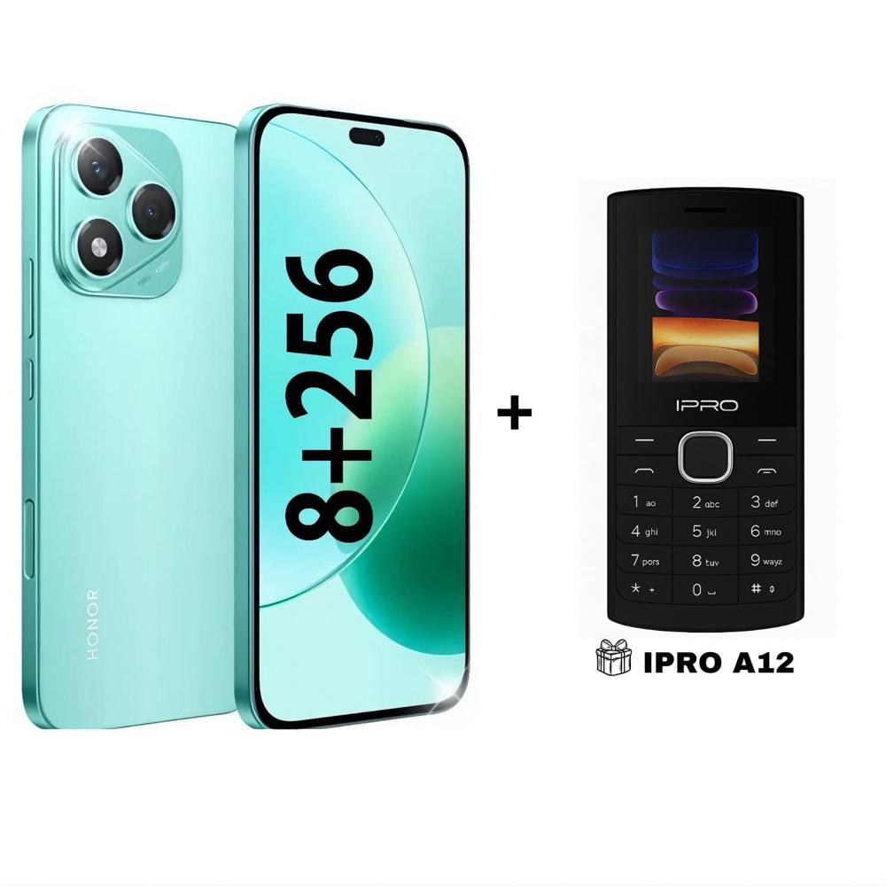 Celular Honor 400 lite 6.7"" Verde 256GB 8GB 108MP+5MP Frontal 16MP + CELULAR IPRO A12 2G NEGRO