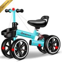 Bicicleta Balance Niños Luxury Alta Calidad 4 Ruedas Celeste
