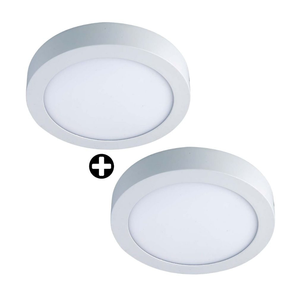 COMBO Orange: 2 Downlights Adosable Redondo 18W Luz Fría