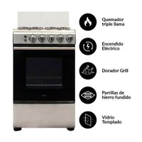 Cocina de Pie a Gas 24"" FDV Expert 60 2.0 4 Hornillas Gris