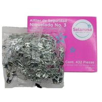 Imperdible Seguros Alfiler de Seguridad Nro 3  de largo 44mm Caja de 432 Piezas