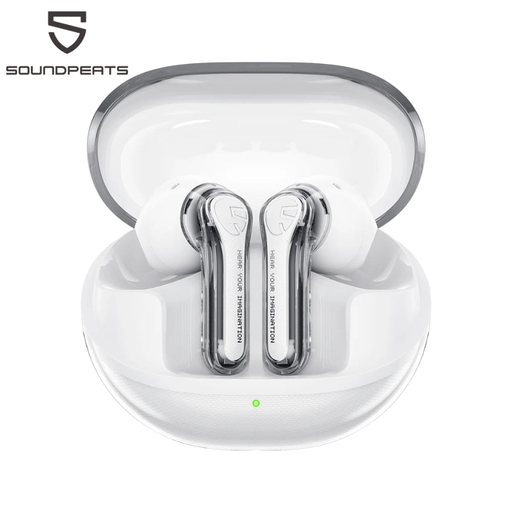 Audífonos Soundpeats Clear pods 8h IPX4 Blanco