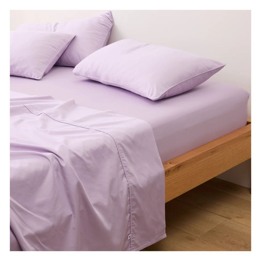 Sábanas king lila 100 % algodón bramante 200 hilos Lima Tienda