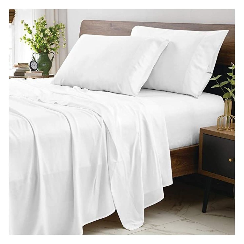 Sábanas king blanco 100 % algodón pima 300 hilos Lima Tienda