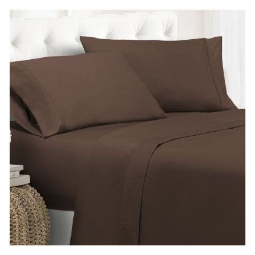Sábanas queen marrón 100 % algodón bramante 200 hilos Lima Tienda