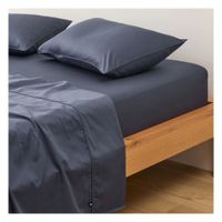 Sábanas 1.5 plazas azul marino 100 % algodón bramante 200 hilos Lima Tienda