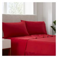 Sábanas 1.5 plazas rojo 100 % algodón bramante 200 hilos Lima Tienda