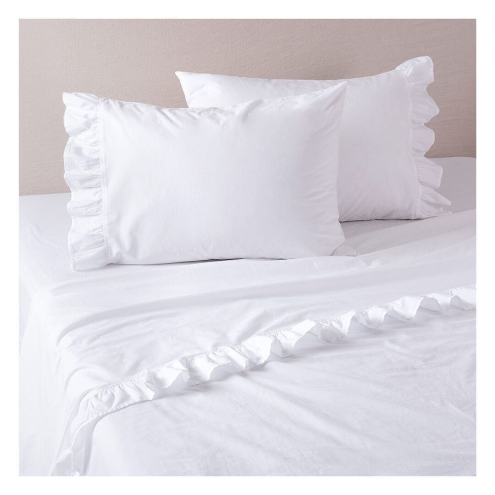 Sábanas booms queen blanco 100 % algodón bramante 200 hilos Lima Tienda