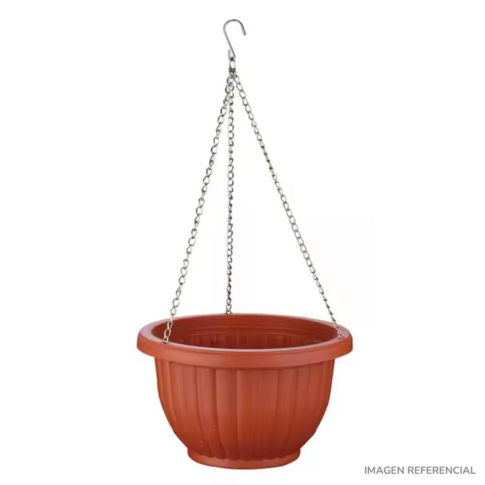 Macetero colgante circular elegante aesthetic Rojizo Pequeño