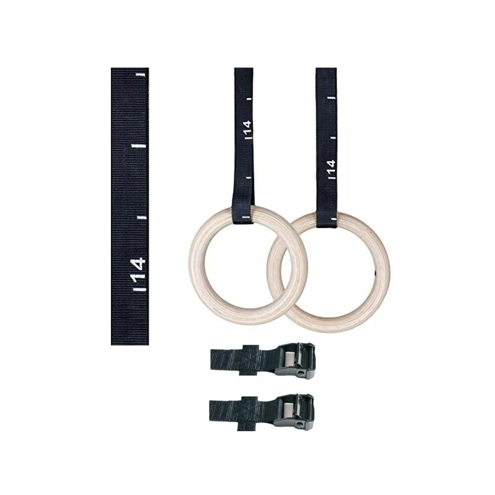 Anillas de Madera 32 Mm Olímpico Correas Enumeradas Gimnasia