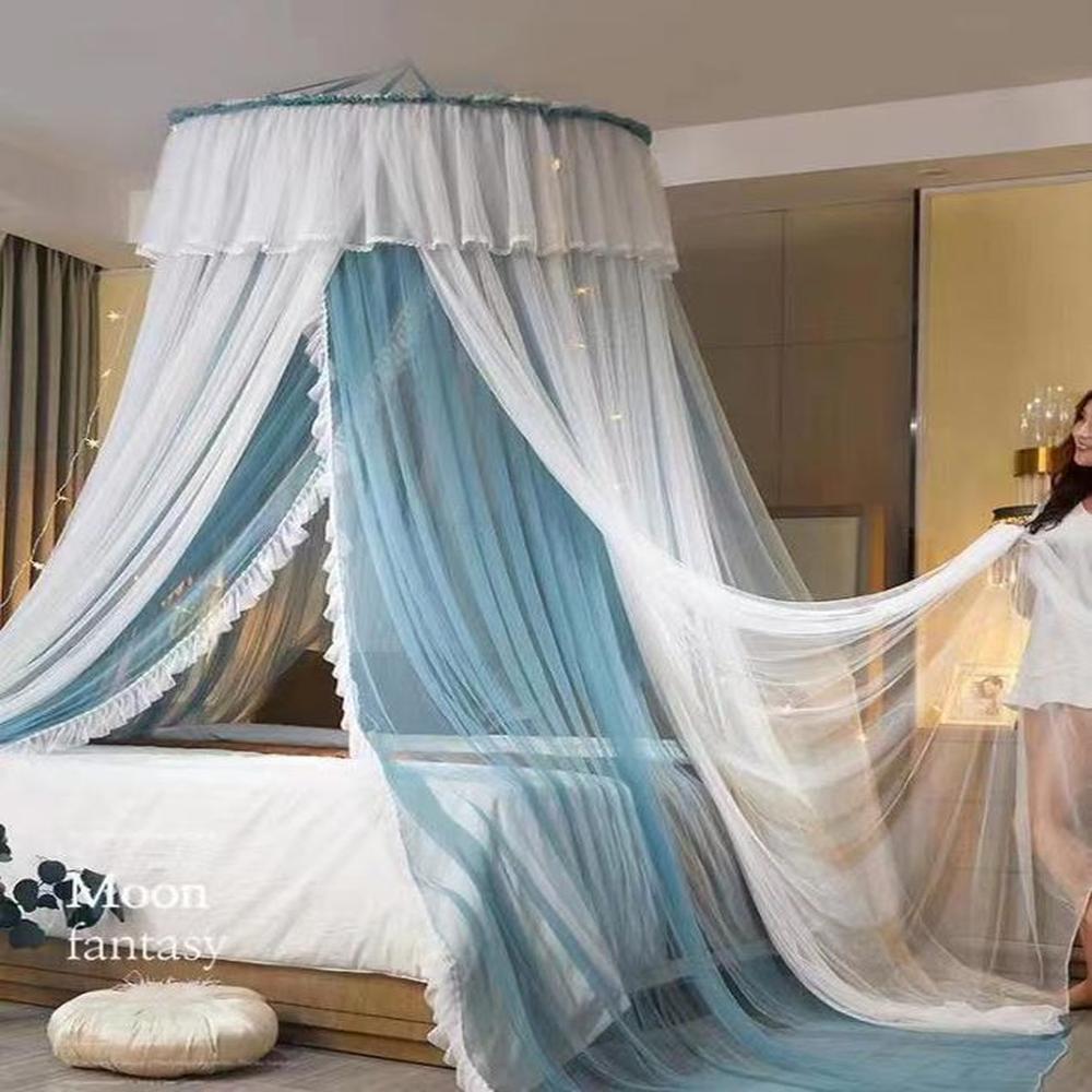 MOSQUITERO PRINCESA Para Cama de QUEEN TURQUESA